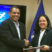 Firmaron los contratos por el Gobierno de Nicaragua el Ministro de Hacienda y Crédito Público licenciado Iván Acosta y por el BCIE la Gerente de País licenciada Edda Magaly Meléndez.
