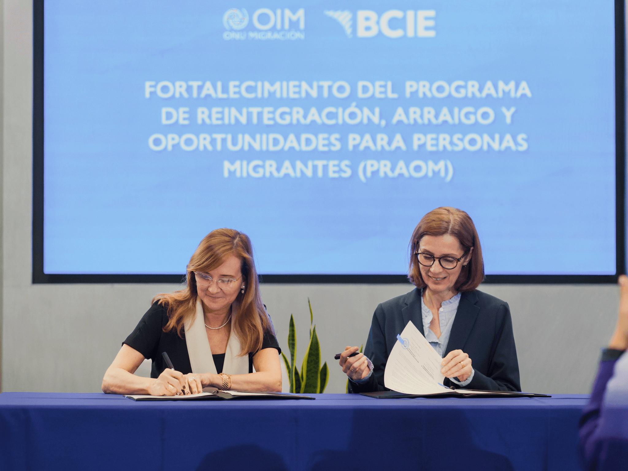 BCIE y OIM formalizan alianza estratégica para fortalecer la cooperación regional en migración