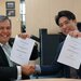 Por el BCIE firmó el Presidente Ejecutivo, Dr. Dante Mossi y por el FVC firmó el Sr. Daisuke Hiroshi, Oficial a Cargo de la Unidad Independiente de Evaluación.